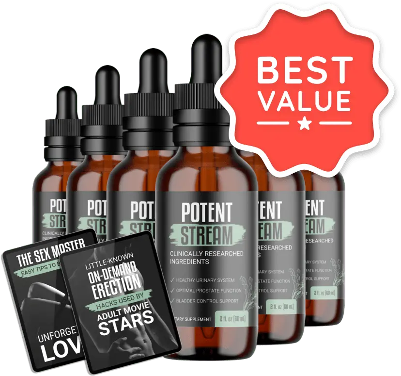 PotentStream 6 Bottles - 180 Day Supply